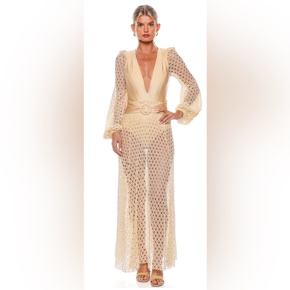 PatBO Cream Maxi Dress